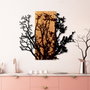 Wallity About Dry Grasses - Escultura de pared en Nogal y Negro